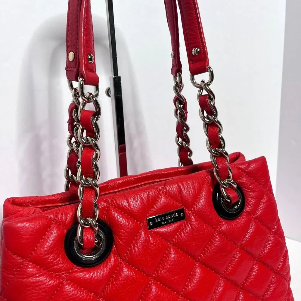 Kate Spade New York Gold Coast Small Maryanne Shoulder Bag Handbag Red